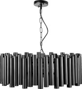 Mat zwart metalen kroonluchter - moderne hanglamp ronde interieur design - hangende lamp voor woonkamer, eetkamer, slaapkamer, restaurant, E27 x 3, Ø 50 cm 40W