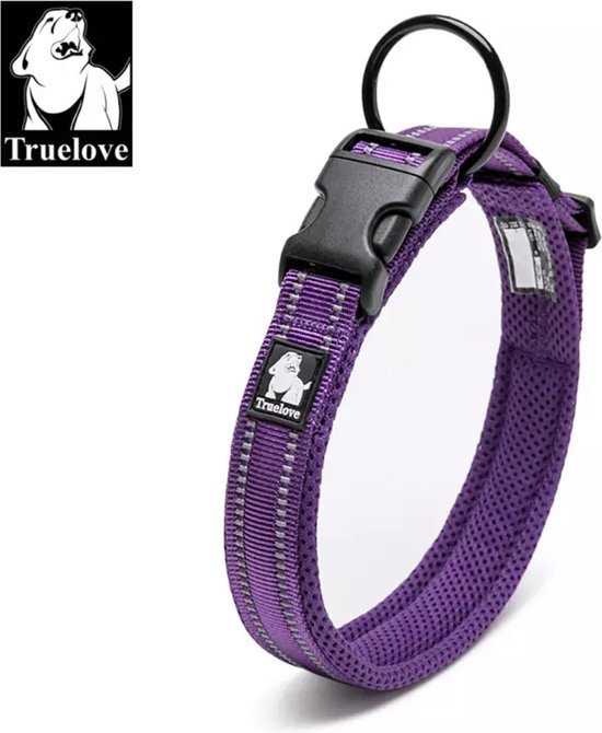 Truelove halsband - Halsband - Honden halsband - Halsband voor honden -Paars XL 50-55 cm