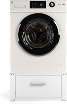 Wasophoogte® Wasmachine verhoger met lade - Wasmachine opbouwmeubel - Wasmachine sokkel - 31cm hoog - Wit - Universeel