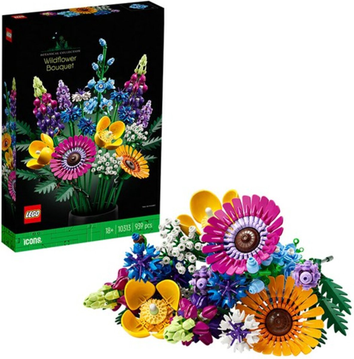 LEGO Icons Wilde Bloemen Boeket Bouwset voor Volwassenen, Botanical Collection - 10313 – foto 2