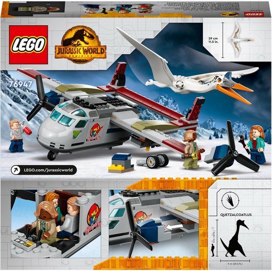 LEGO Jurassic World Quetzalcoatlus Vliegtuighinderlaag - 76947