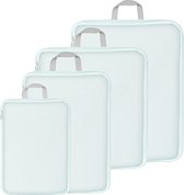 Set d'organisateurs d'emballage pour Voyages – Cubes de compression pour bagages – Set de 4 pièces – Diverse tailles – Polyester durable – Accessoires de voyage légers