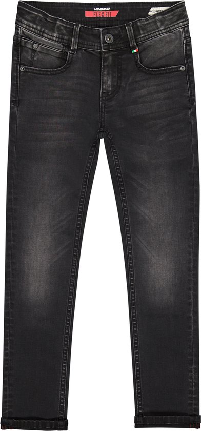 Vingino Apache Jongens Jeans Black Vintage - Maat 128