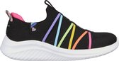 Skechers Ultra Flex 3.0 Meisjes Sneakers - Zwart/ Multicolour - Maat 27
