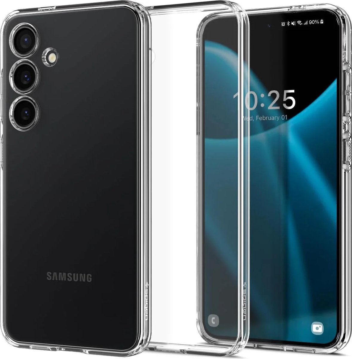 Spigen Geschikt voor Samsung Galaxy S24 - Liquid Crystal Back Cover Hoesje - Transparant