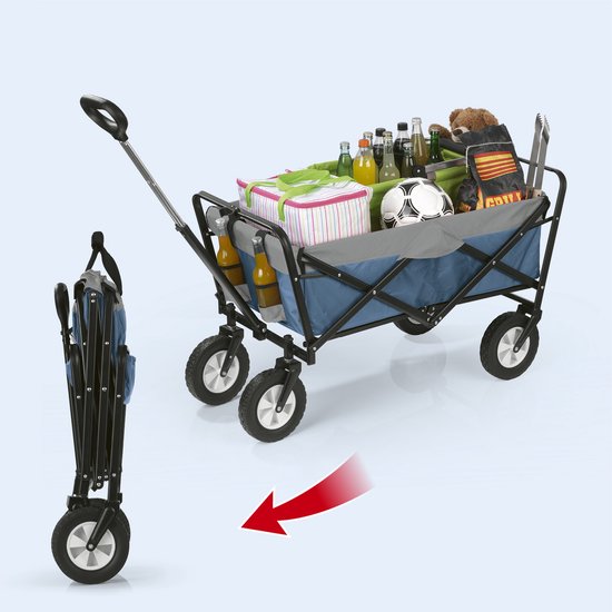 EASYmaxx opvouwbare handkar - blauw/grijs van Merkloos	 — afbeelding 3