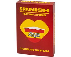 Lingo- Spaanse speelkaarten- playingcards- talen leren- spaans- jong en oud- Spaanse woordenschat- woordenschat- Leer spaanse woordenschat op een leuke en gemakkelijke manier- 52 essentiële vertalingen- Leren- reizen- spelen