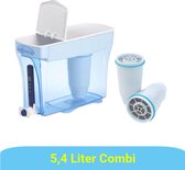Bol.com ZeroWater 5.4 Liter Waterfilter Kan - COMBI DEAL Met 3 Waterfilters – kraantje aanbieding