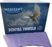 Dental Towels - Medisept - 125 stuks - Paars - Waterdichte servetten - Schoonheidszorgen - 33 x 46 cm