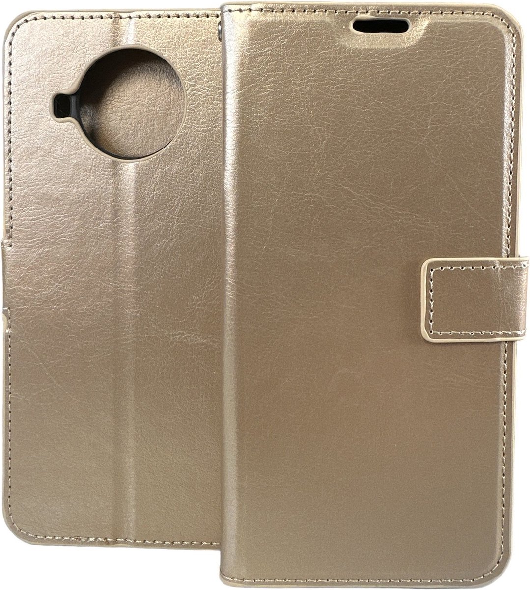 Portemonnee Book Case Hoesje Geschikt voor: Xiaomi Mi 10T Lite - goud