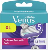 Gillette Venus Deluxe Smooth Swirl Scheermesjes Voor Vrouwen - 12 Navulmesjes - Voordeelverpakking (4x3 stuks)