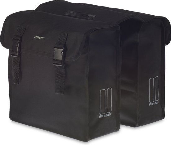 Basil Mara XXL Dubbele Fietstas - 47 liter - Zwart