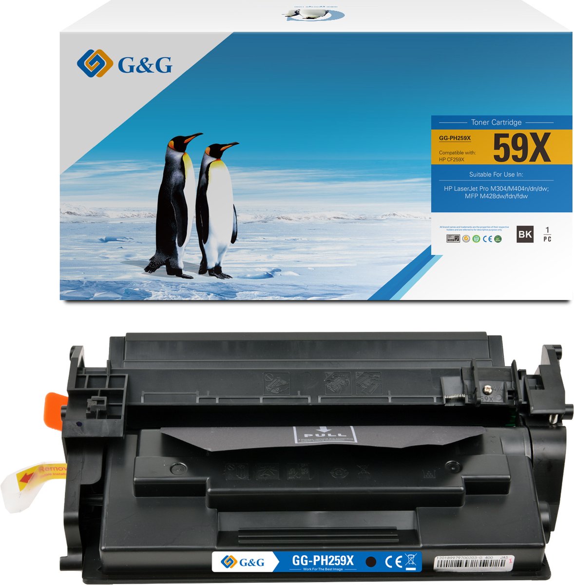 G&G CF259X Toner Geschikt voor HP 59A 59X CF259A CF259X zwart Hoge Capaciteit 1 stuk(s) - Huismerk