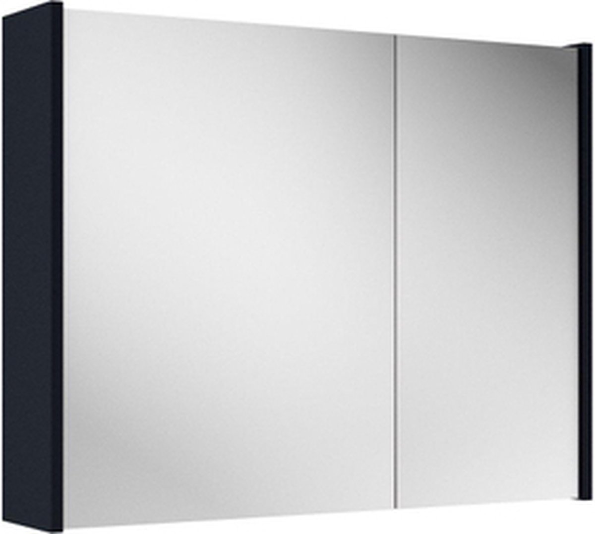 Adema Spiegelkast 80x63x16cm inclusief zijpanelen mat marine blauw