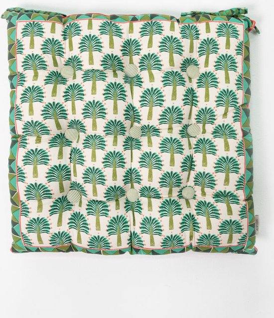 Sissy-Boy - Groen tuinkussen met palmboom print
