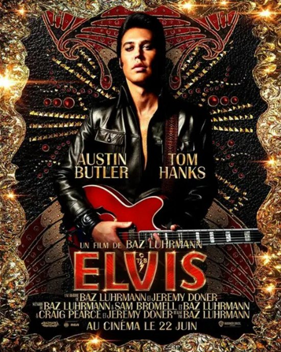 Allernieuwste.nl® Canvas Schilderij 2022 Elvis Film 3 - Poster - Elvis Presley - 50 x 70 cm - Kleur