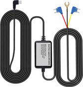 Kit de câblage Qumax pour Dashcam - Kit de stationnement - Protection basse tension - Grande capacité - Mini USB - Zwart