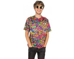 Hippie T-shirt Heren Colorful Dreams - Maat S