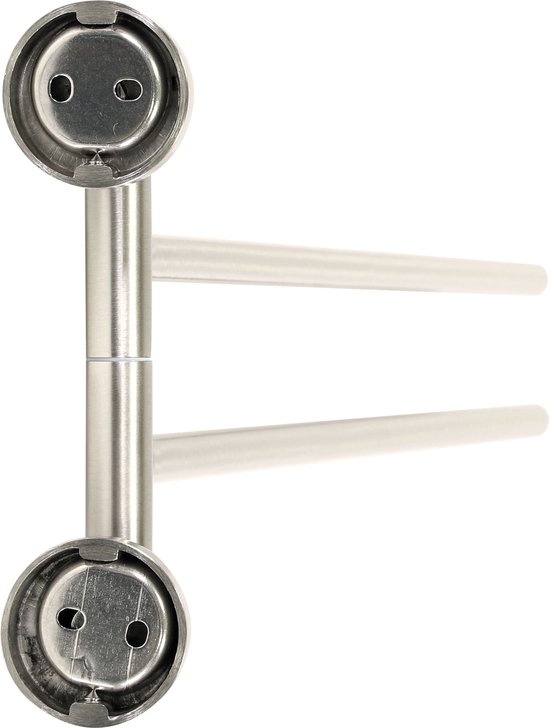 Plieger Vigo - Porte-serviettes - 2 bras - aspect acier inoxydable