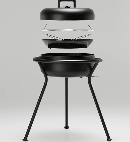ZEE - KORO - Barbecue - Poedergelakt staal - Zwart — afbeelding 3