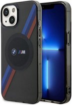 BMW M Tricolor Stripes Back Case (MagSafe Compatible) - Geschikt voor Apple iPhone 14 (6.1") - Zwart