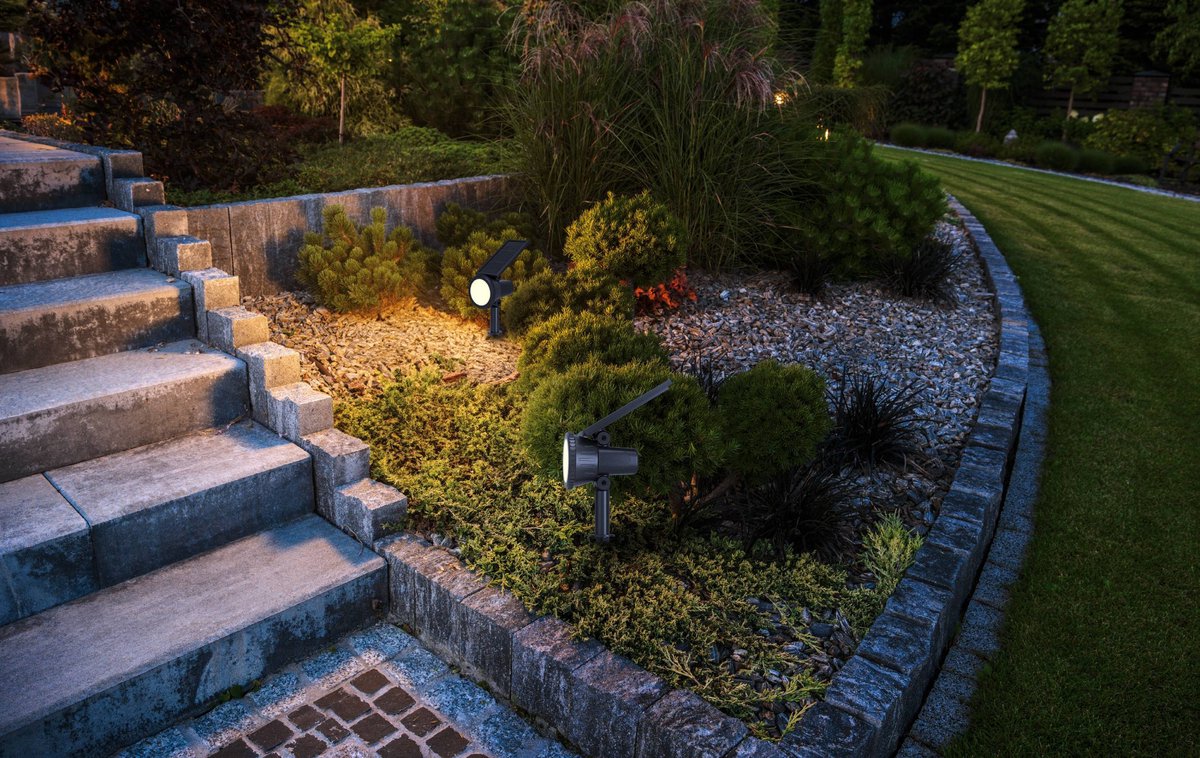 Eglo Sambuco Solaire spot de jardin à piquer extérieur - LED - 37,5 cm - Noir