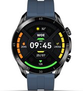 FlinQ Smartwatch Spectrum - Smartwatch dames & heren - Smartwatch android - Smartwatch kinderen - 45mm - Blauw