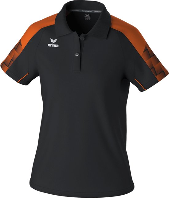 Erima Evo Star Polo Dames - Zwart / Oranje | Maat: 36