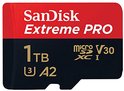 SanDisk Extreme PRO 1TB microSDXC geheugenkaart, rood en zwart.