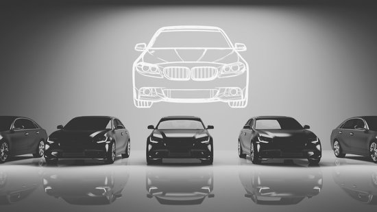 BMW F10 Front - Silhouette - Metaalkunst - Wit - 60cm - Auto Decoratie - Muur Decoratie- Man Cave - Cadeau voor man- Inclusief ophangsysteem