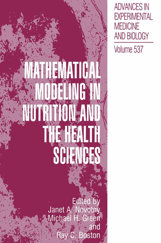 Mathematical Modeling in Nutrition and the Health Sciences - cover