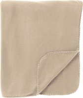 DEX - plaid 130x160 cm - fleece deken - zacht en dun - Semolina - beige