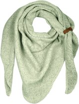 LOT83 Sjaal Nina - Vegan leren sluiting - Omslagdoek - Ronde sjaal - Licht Groen - 1 Size fits all