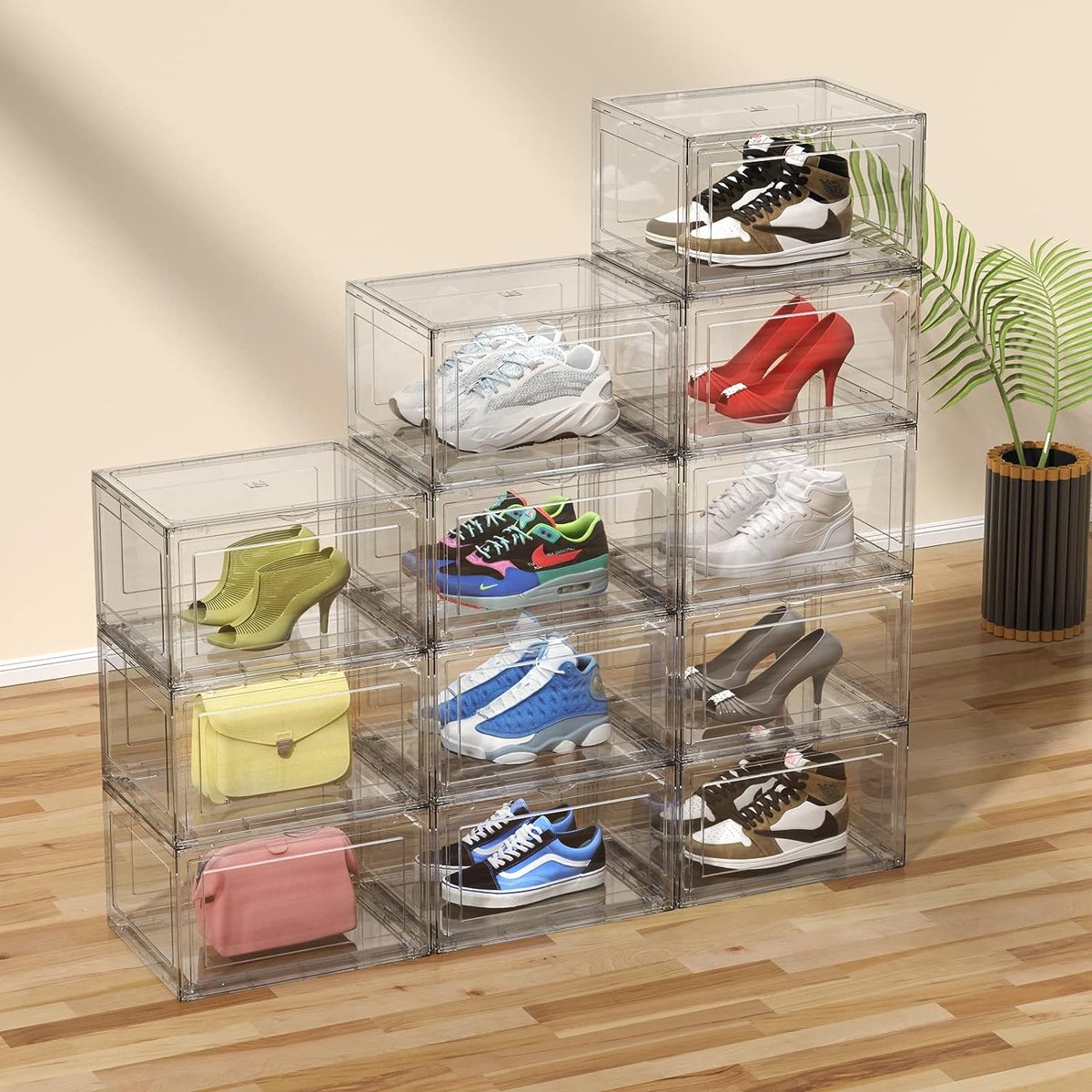 Online Europe - 6 Premium schoenenbox - Schoenen doos - Transparante Stapelbaar & Universeel