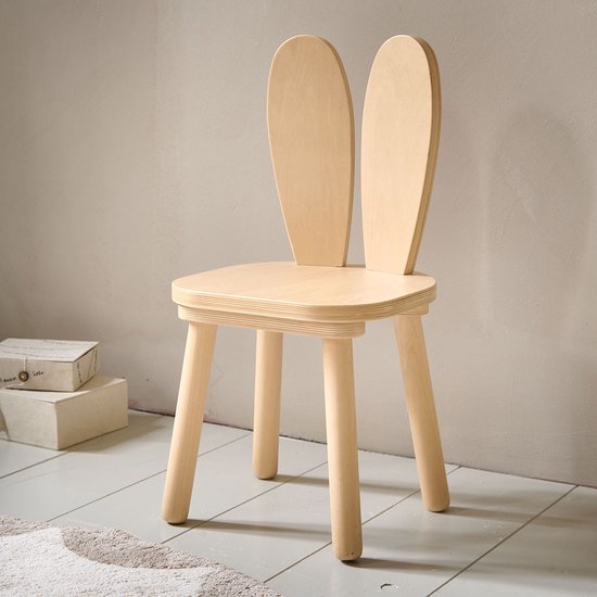 Petite Amélie Kinderstoel Konijnenoren Hout Naturel