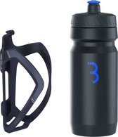BBB Cycling FlexCage - Porte-bidon léger avec bouteille d'eau - 550 ml - Zwart / Blauw - Vélo de route et VTT - BBC-36C