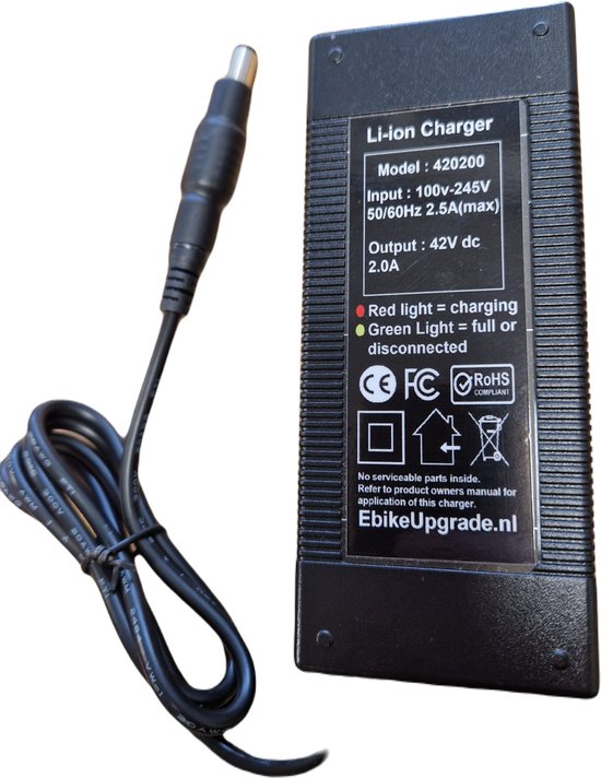 Troy Vogue Apollo Basic oplader lader 36v 2a bakfiets 42v elektrische fiets e-bike ebike van Troy — afbeelding 3