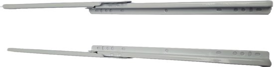 Hoexs - Guides de tiroir - Guide à rouleaux - 30 cm - Wit - Set de 2 - Rails de tiroir - Entièrement extensible