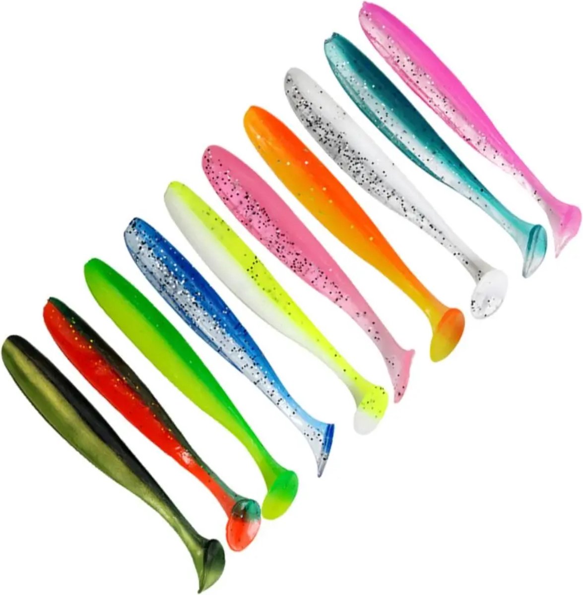 10 Stuks - Roofvis Kunstaas - Softbait - Visaas - Hengelsport Kunstaas Shad - Snoek - Baars - LOUZIR