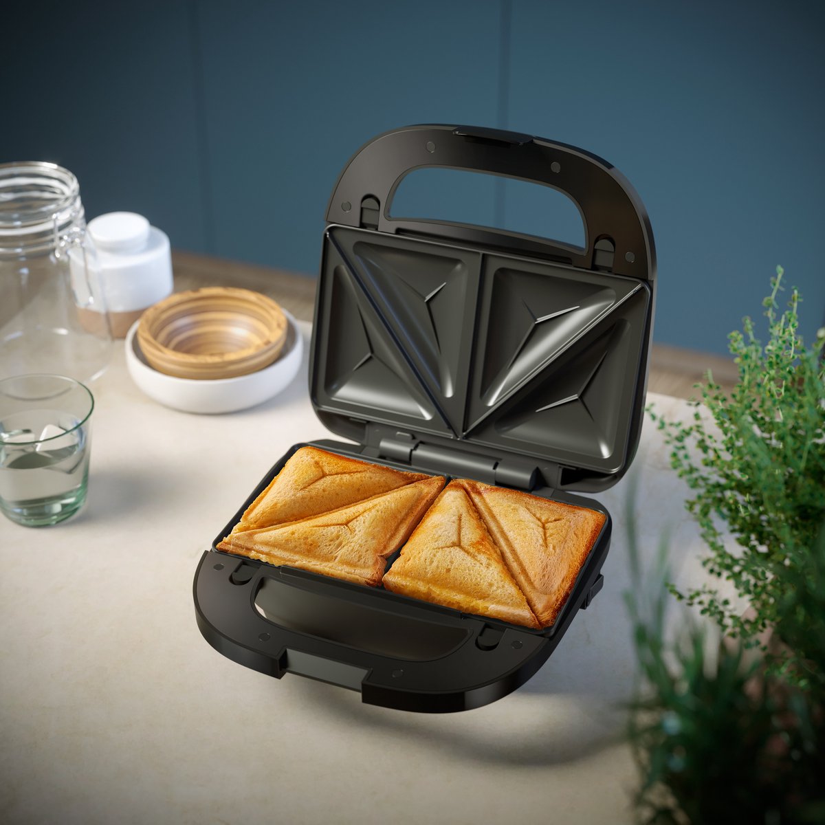 Philips 5000 Sandwichmaker - 3 platen, 750W, antiaanbaklaag thumbnail 6