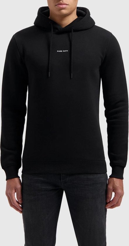 PURE PATH Pure Logo Sweat à capuche Pulls & Pulls & Gilets Homme - Pull - Sweat à capuche - Cardigan - Zwart - Taille M