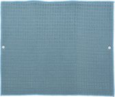 Tapis égouttoir/tapis de séchage pour vaisselle cuisine - absorbant - microfibre - bleu - 40 x 48 cm - pliable
