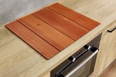 Inductiebeschermer - Cherry Wood - 65x50 cm - Inductiebeschermer - Inductie Afdekplaat Kookplaat - Inductie Mat - Anti-Slip - Keuken Decoratie - Keuken Accessoires