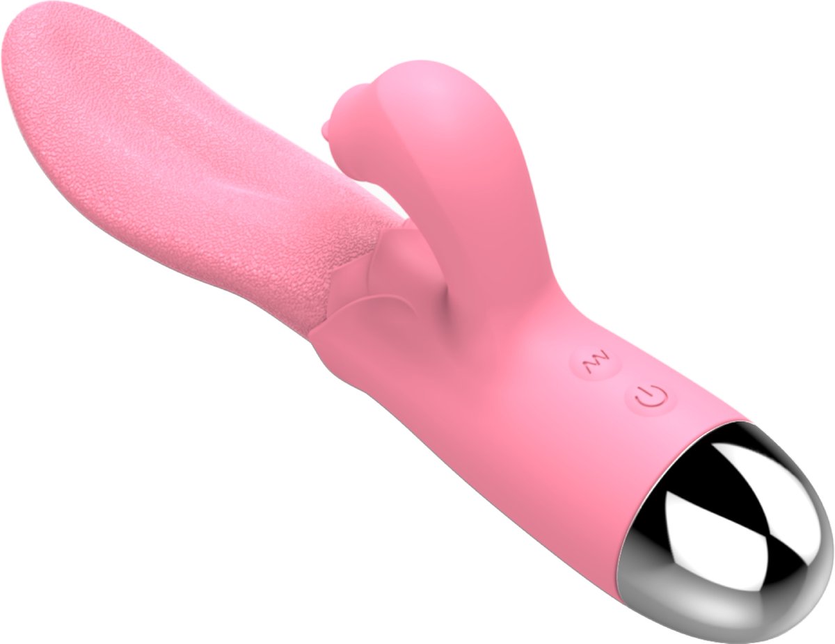 Goedkoopste Cupitoys® Tarzan vibrator tong - 16cm - Lichtroze - 30 standen - Vibrators voor vrouwen en mannen - Sex toys voor vrouwen en mannen