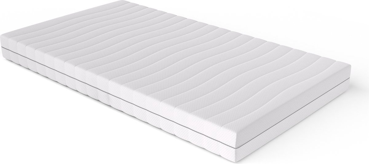 Toros Bedden 160x200x14 - Koudschuim -Anti Allergisch - Afritsbare Hoes - Wit - Premium Kwaliteit