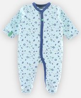 Jersey pyjama met prints, blauw