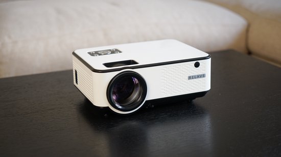 Relave - Input tot Full HD Beamer - 6500 Lumens - Mini Projector - Streamen met Telefoon Via Wifi - met afstandsbediening - Inclusief Projectiescherm