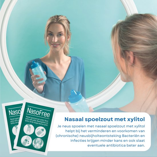 DOS Medical NasoFree nasaal spoelzout met xylitol 100 sachets