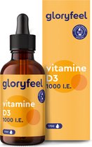 gloryfeel vitamine D3 50ml (1700 Druppels) - 1.000 IE per vitamine D druppel - In MCT-olie uit kokosnoot - In het laboratorium getest, hoge dosering, vloeistof zonder toevoegingen