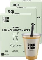 Foodfunc | Meal Replacement Shake | Cafe Latte | 3 Stuks | 21 x 32,5 gram | No Junk Just Func